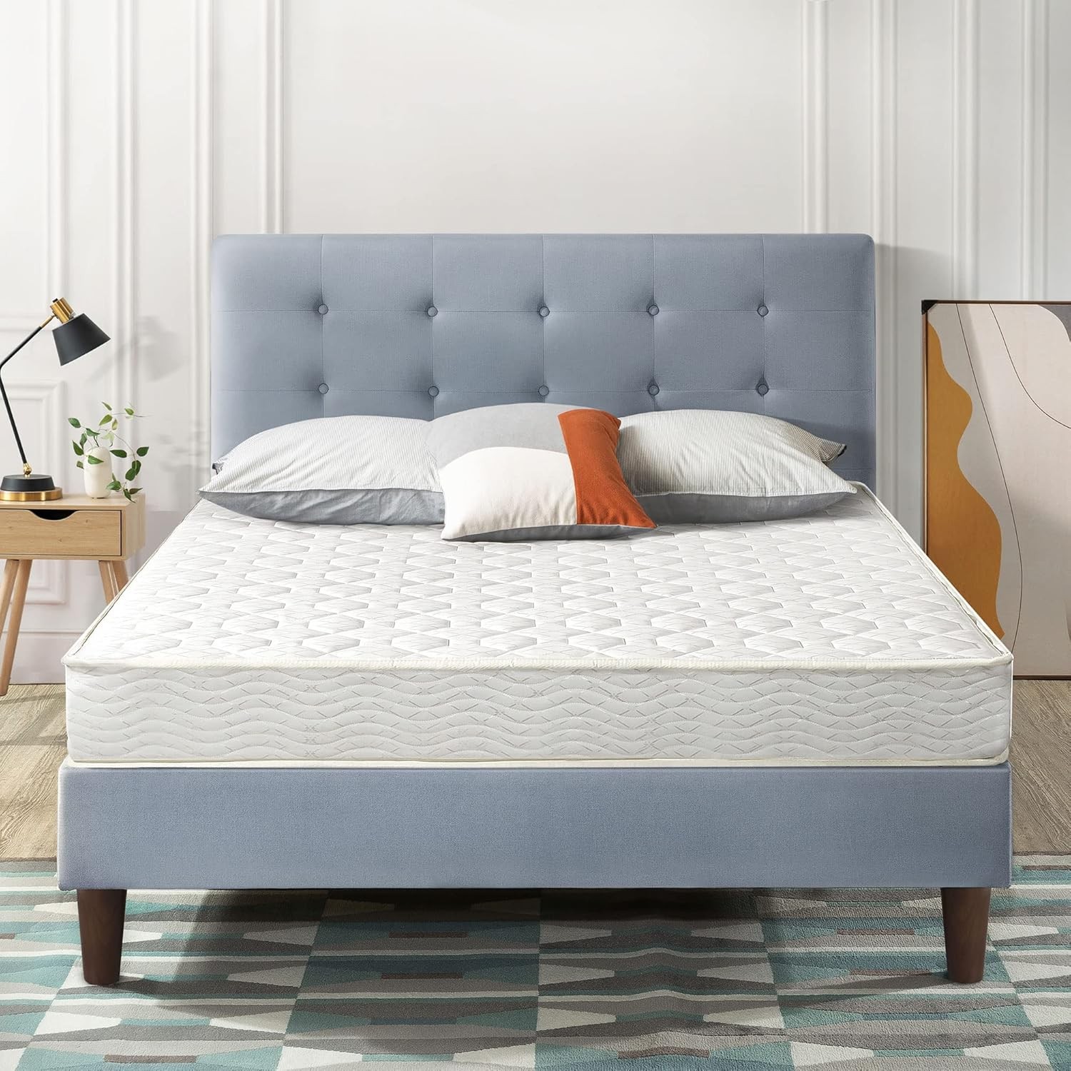 8 Inch Bonnell Spring Hybrid Mattress Tight Top Certified Safe Foams & Fabric