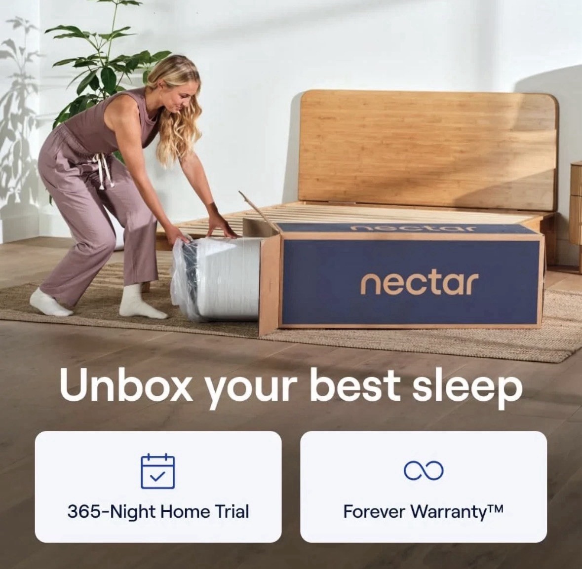 Nectar Classic Memory Foam Mattress Queen 12” (BRAND NEW)