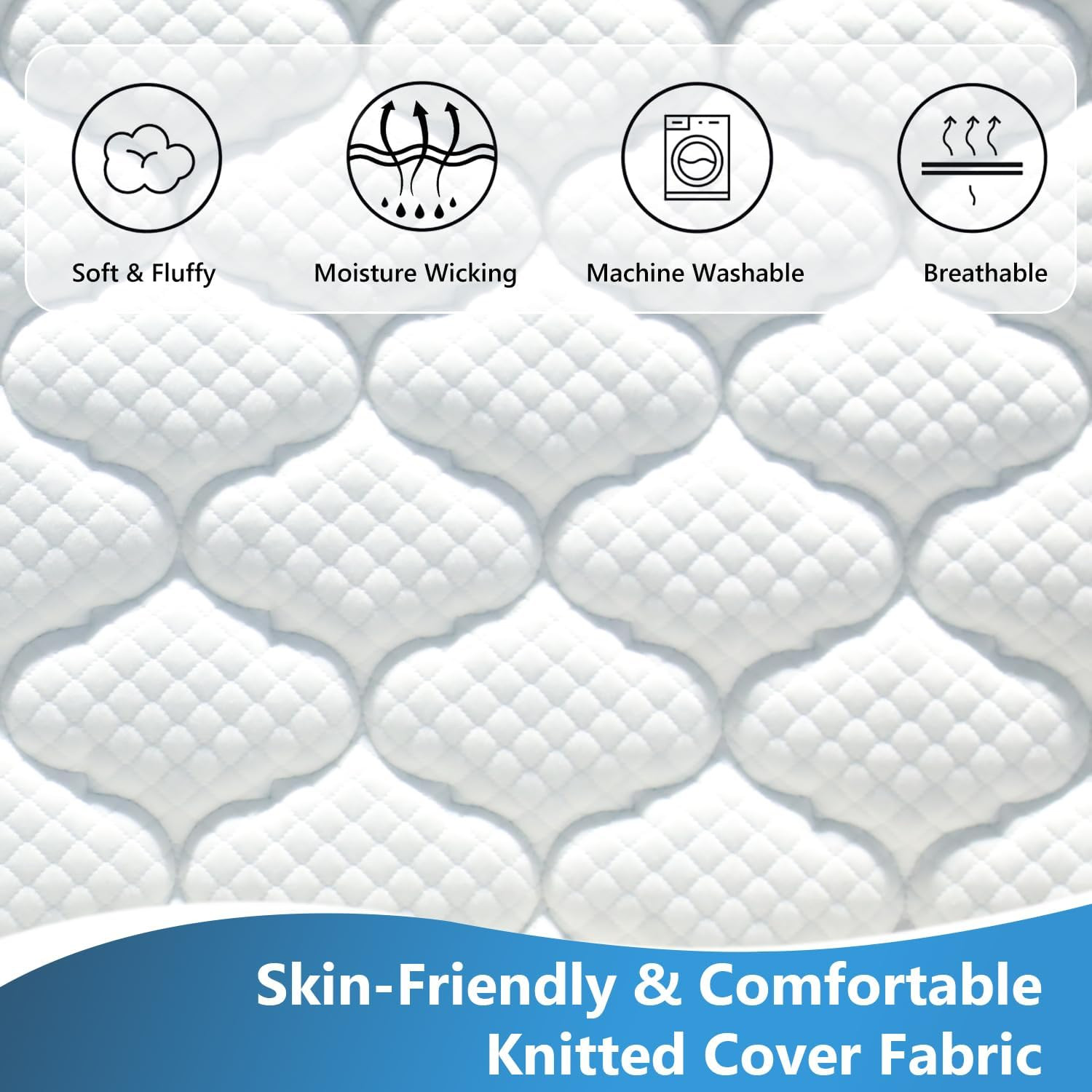 6 Inch Hybrid Mattress – Memory Foam & Innerspring, Medium Firm, CertiPUR-US