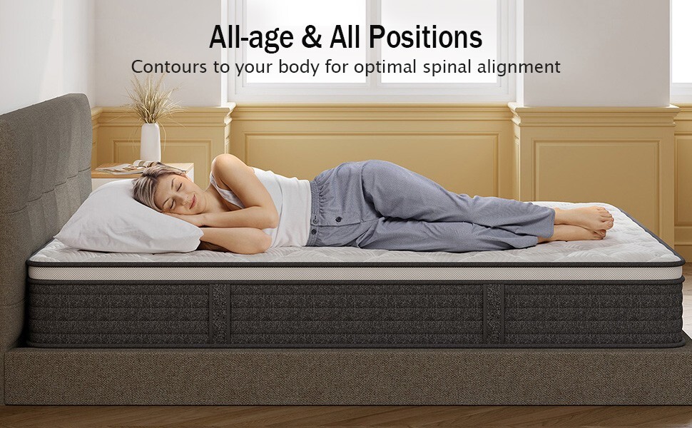 12″ 14″ Memory Foam Full King Spring Hybrid Mattress in a Box Medium Firm