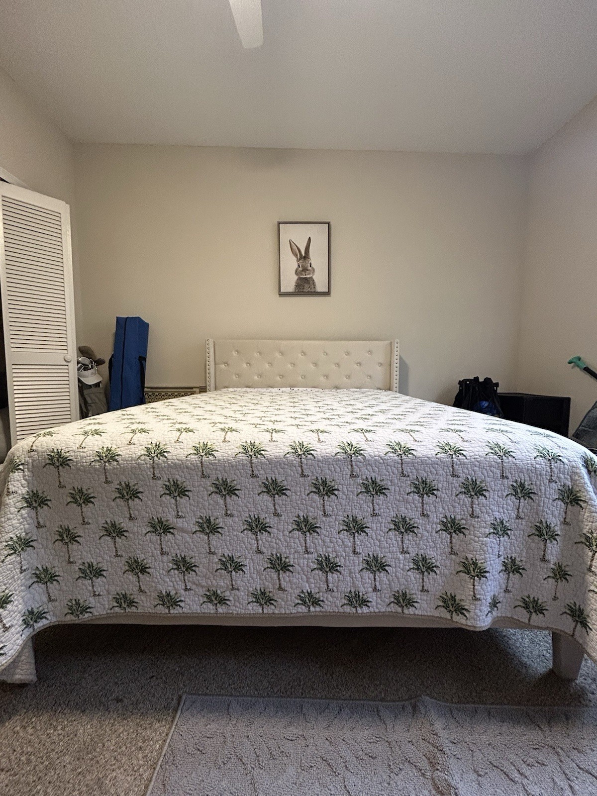 Ensleep Hybrid Mattress, Quilted Blue & White, Rectangle Shape, Bedroom Adults