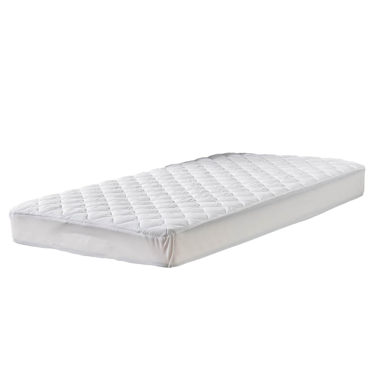 Waterproof Quilted RV Bunk Mattress Bunk=Narrow Twin (30×75), White