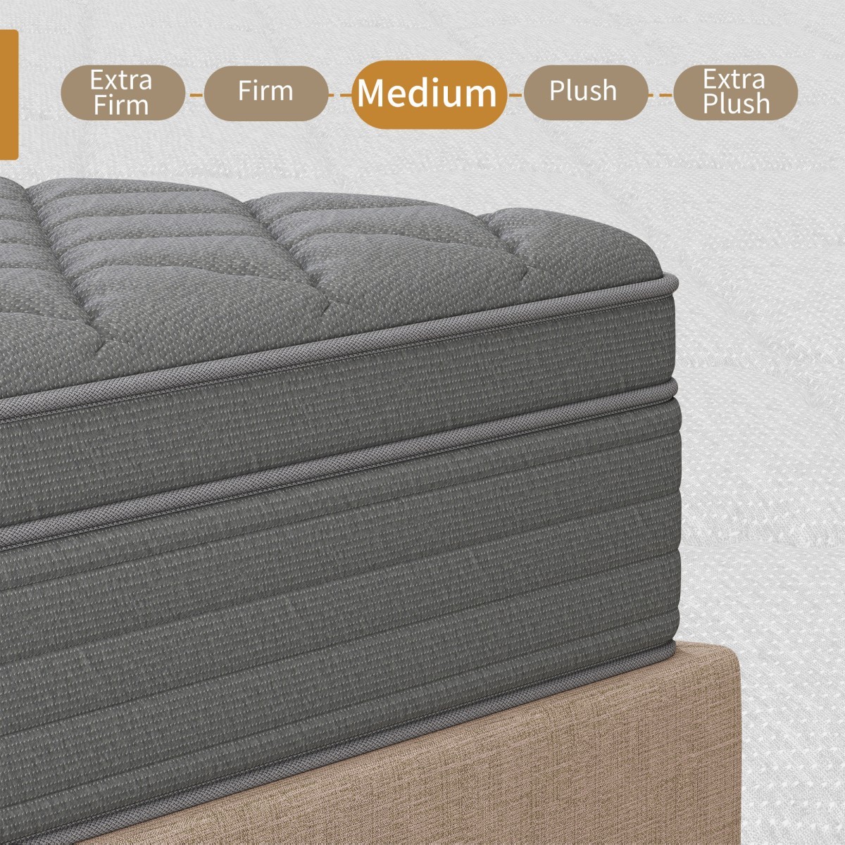 12″ 14″ Mattress in a Box Gel Memory Foam Pocket Spring Twin Full Queen King