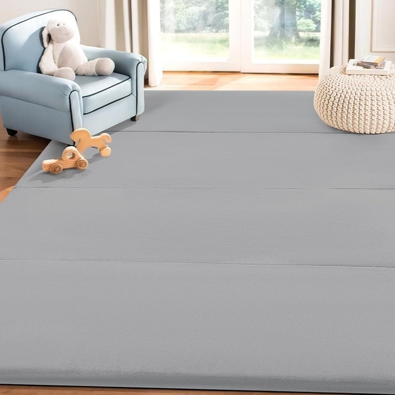 Foldable Kids Futon Mattress Soft Plush Play Mat Trifold Portable Cushion New
