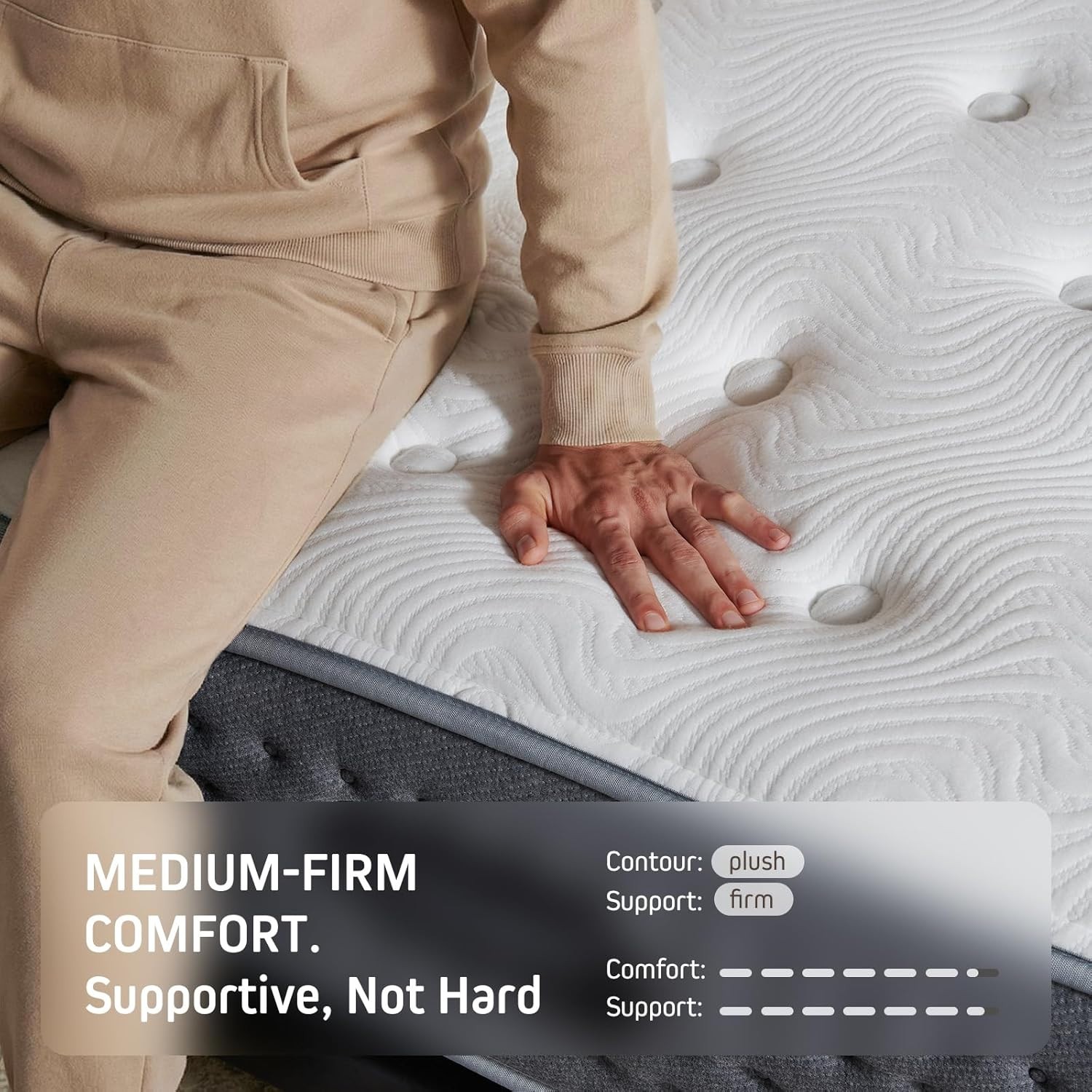 14 Inch King Size Mattress | the Feel Most Sleepers Prefer King Mattress Hybrid