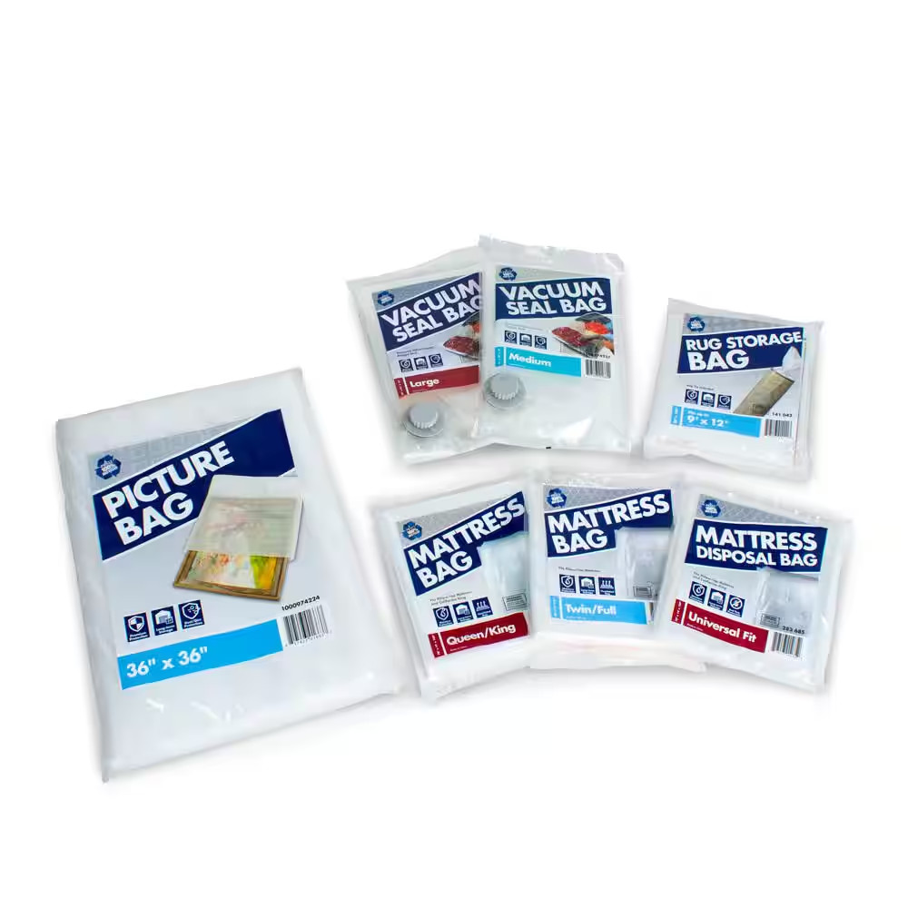 100 In. X 78 In. X 14 In. Queen and King Mattress Bag (2 Pack)