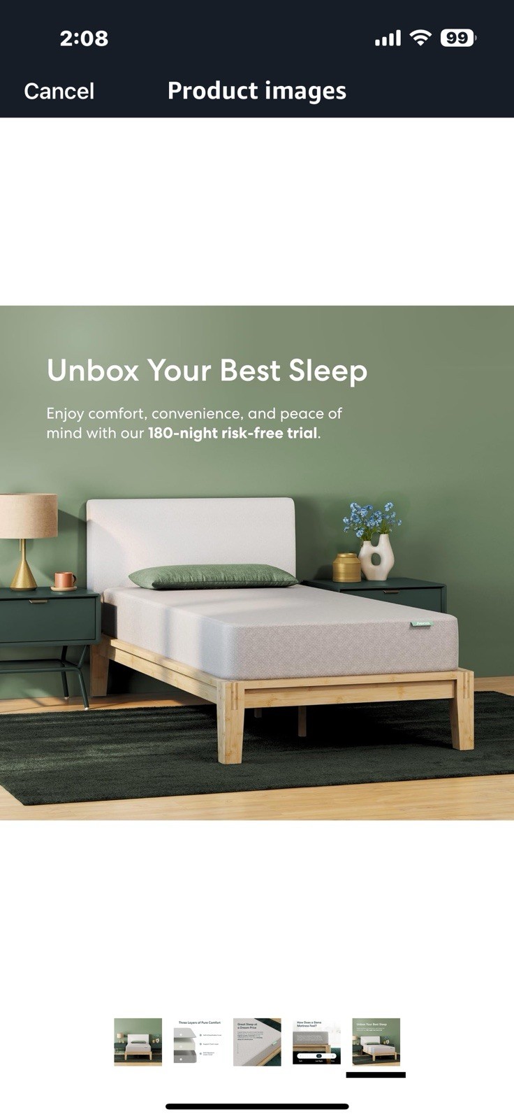 Siena 6″ King Foam Mattress – Medium Firm – 180 Night Trial – Premium