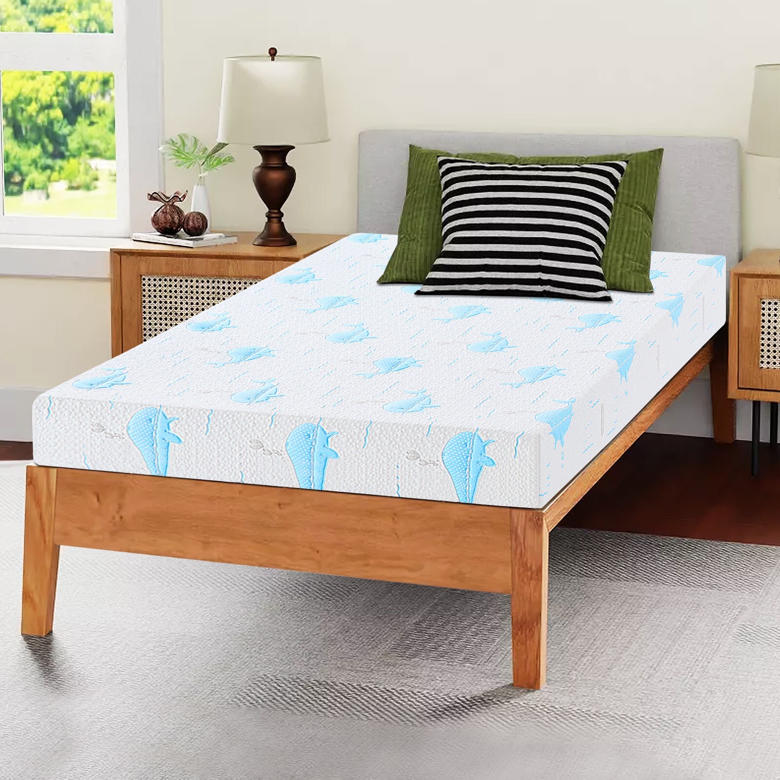 5″6″ Twin Txl Full Queen Memory Foam Mattress, Breathable, with Removable Cover