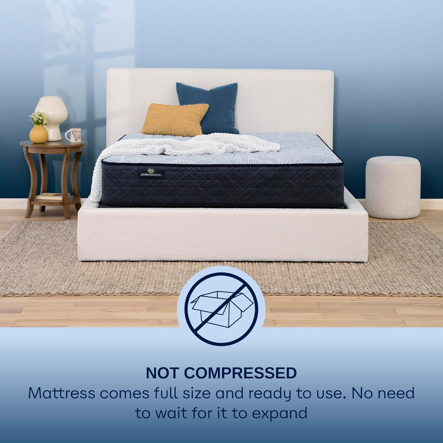 Perfect Sleeper Enhanced 12″ Queen Mattress – Firm, Cooling Gel Memory Foam, Poc