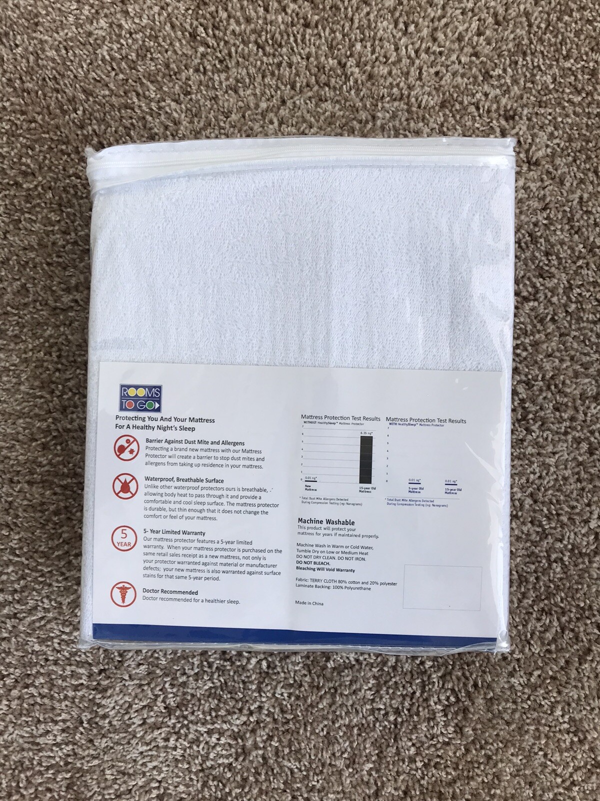 BRAND NEW Rooms to Go Queen Sized Mattress Protector