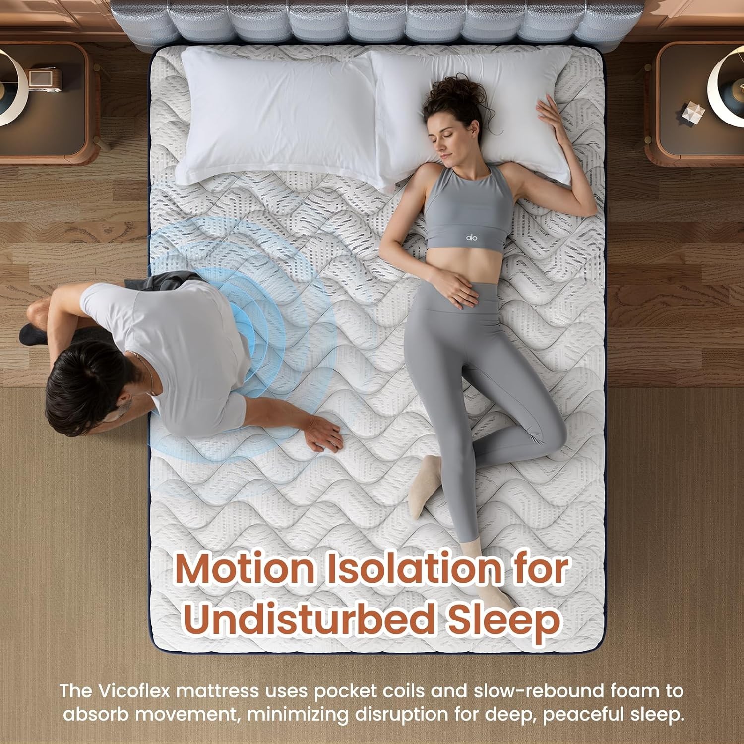 Extra Firm Queen Mattress 14 Inch, Deep Sleep Hybrid Mattress for Lumbar