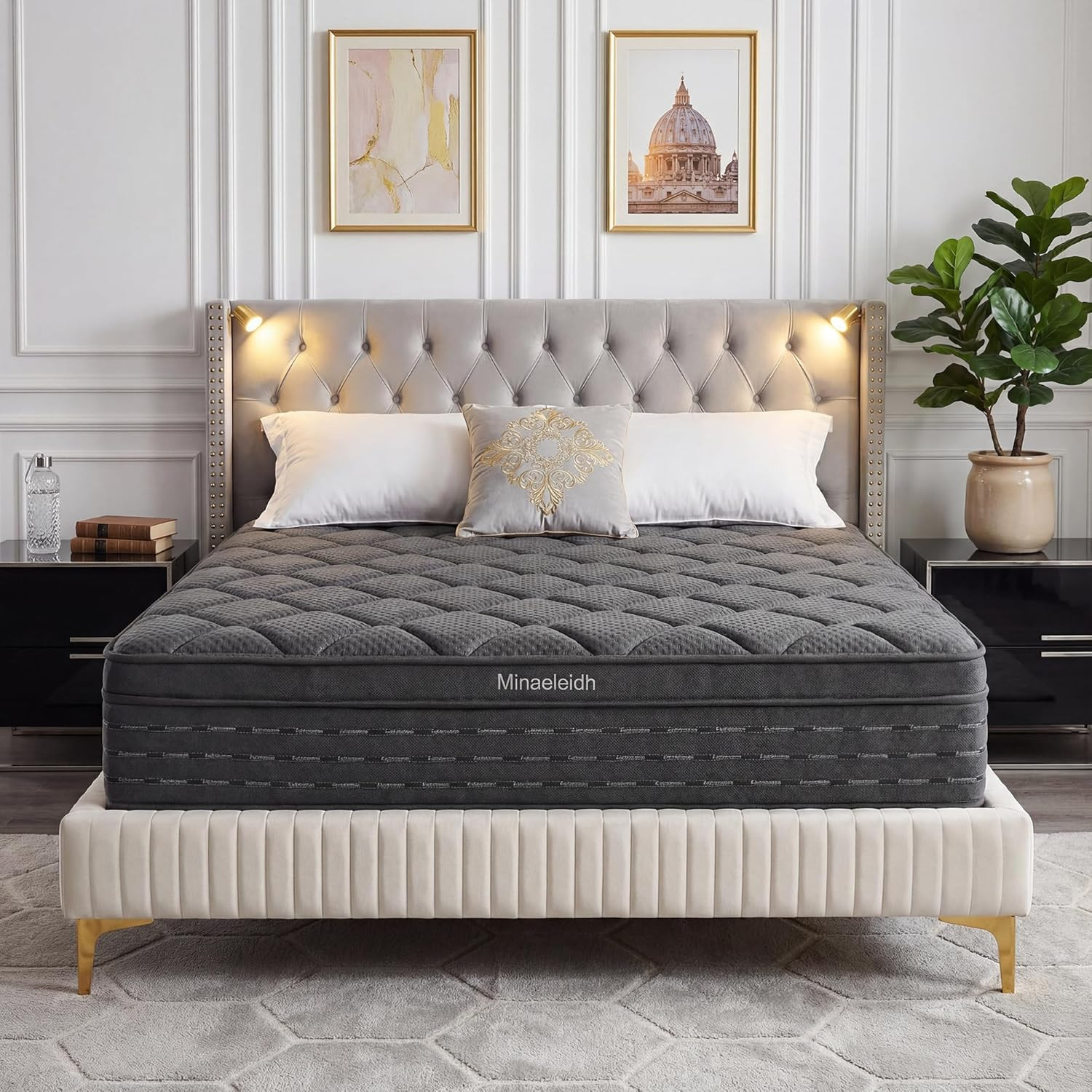 12″ Queen Hybrid Mattress, Cooling Gel Foam, Motion Isolation, 365-Night Trial