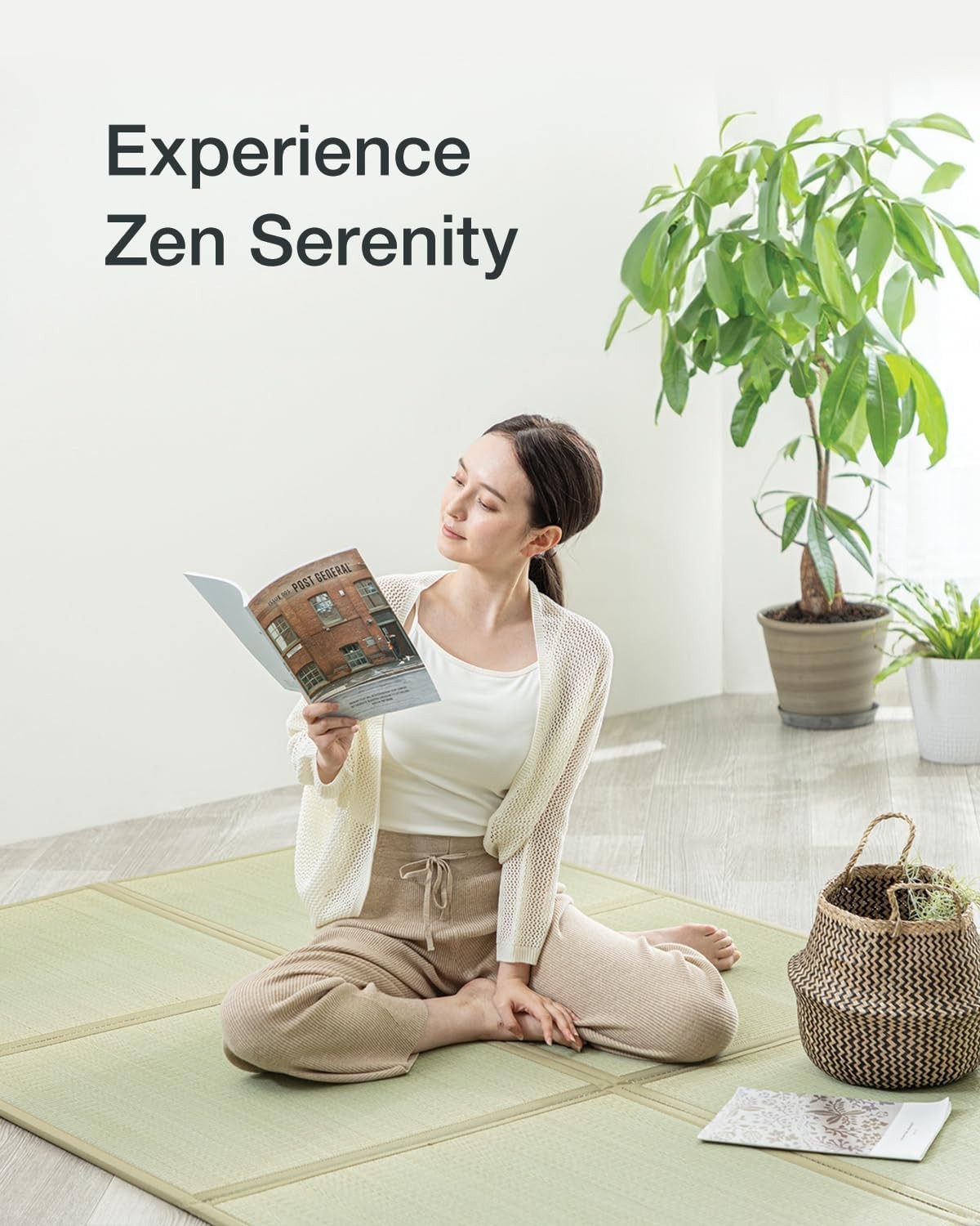 Traditional Hand-Woven Tatami Mattress – Twin Size for Serenity and Comfort