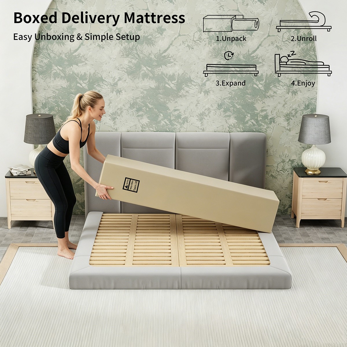 12″ 14″ Mattress In a Box Gel Memory Foam Hybrid Spring Twin Full Queen King Bed