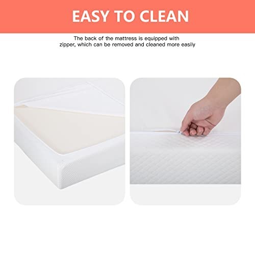 5″ Medium Firm Gel Memory Foam Mattress – Pressure Relief, Cooling, Washable Cov