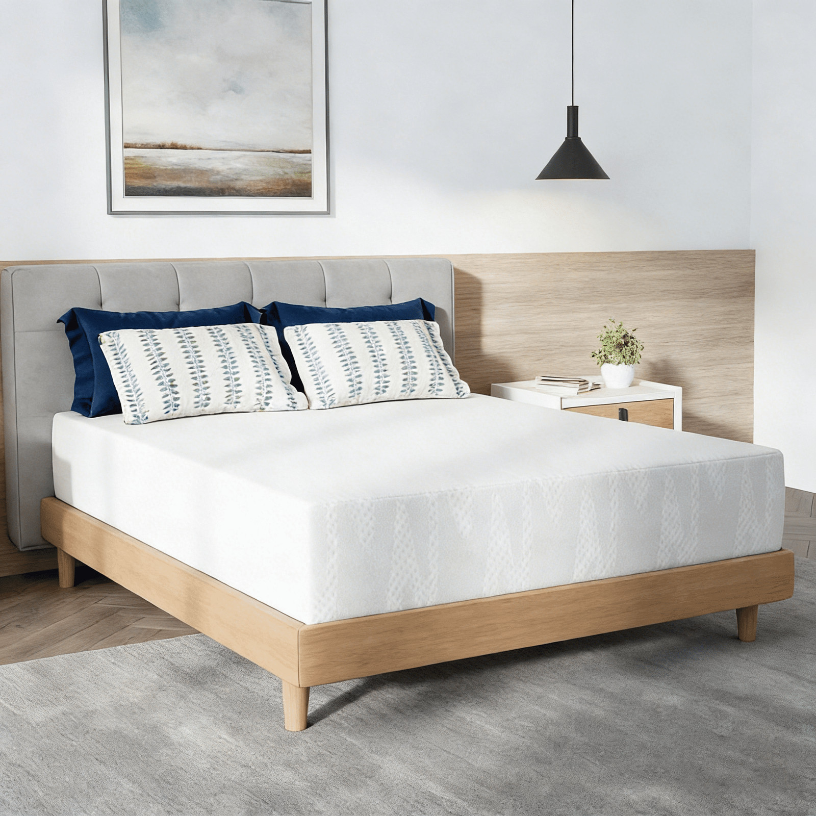Avenco Victoria 12″ Medium Gel Memory Foam Cooling Motion Isolation Mattress, Qu