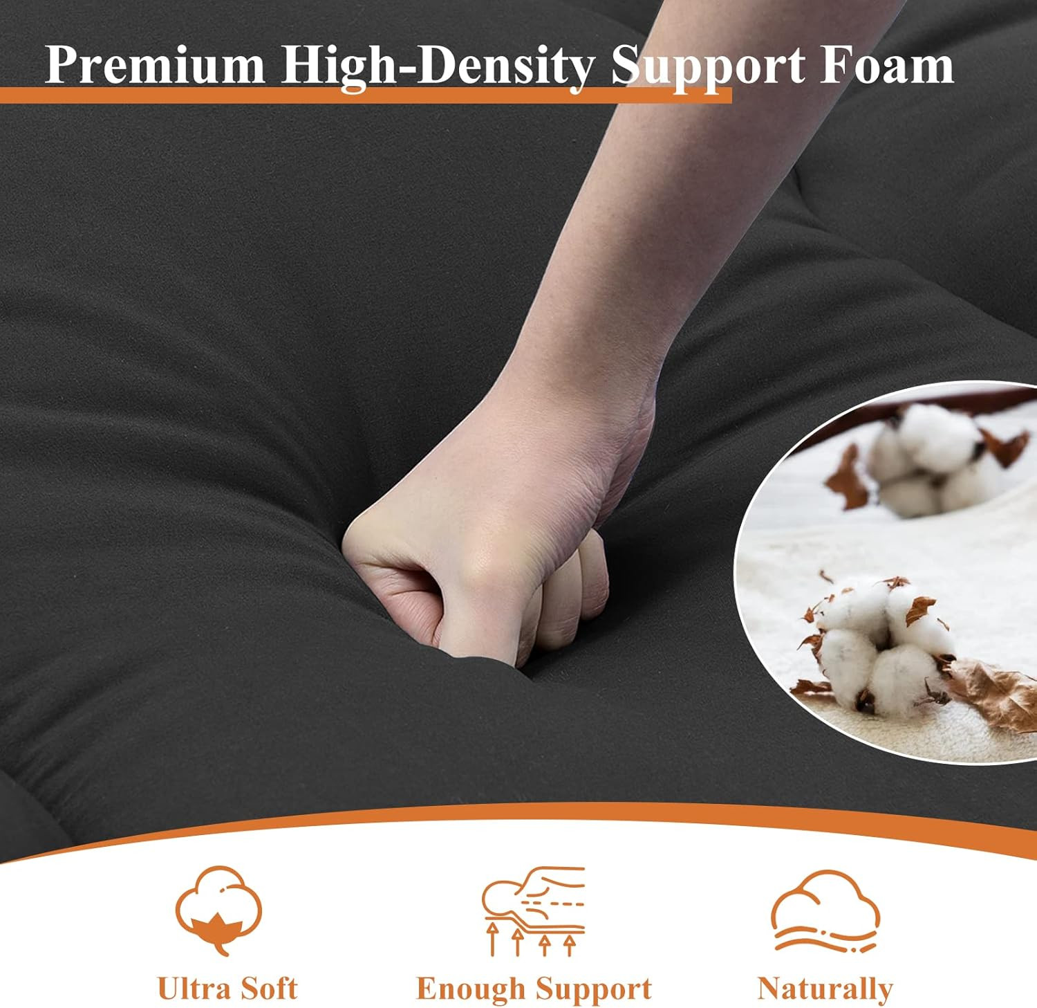 Futon Mattress – Thicken Sleeping Mat for Floor, Folding Mat for Adults & Kids,