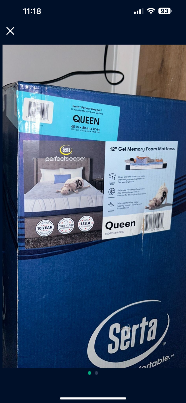 Serta perfect sleeper 12 inch medium firm queen mattress