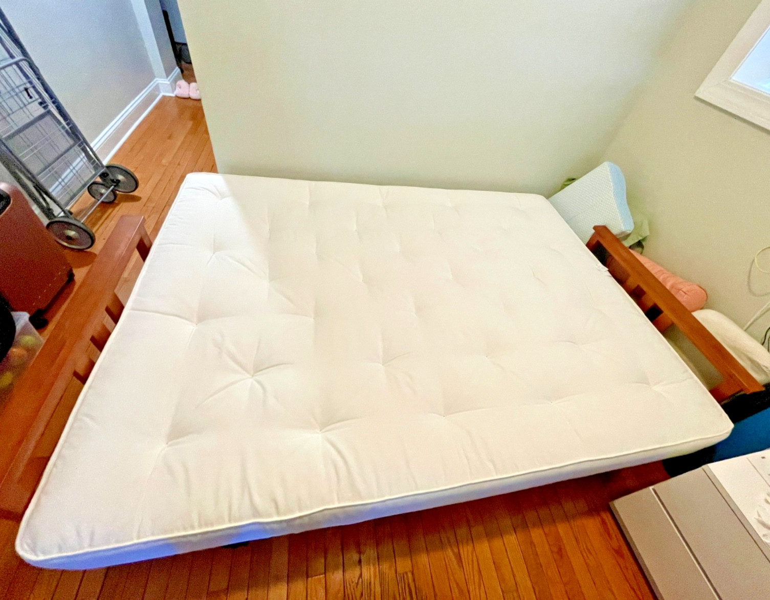 Otis Bed Haley 110 Queen Futon Mattress White Durable Comfort Made in USA