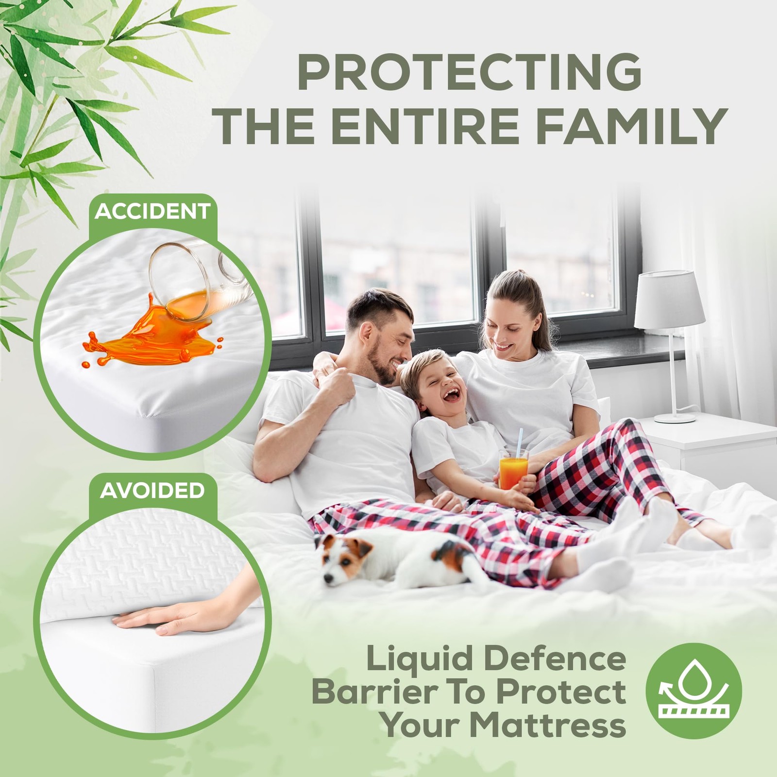 Luxury California King Mattress Protector | 100% King, White
