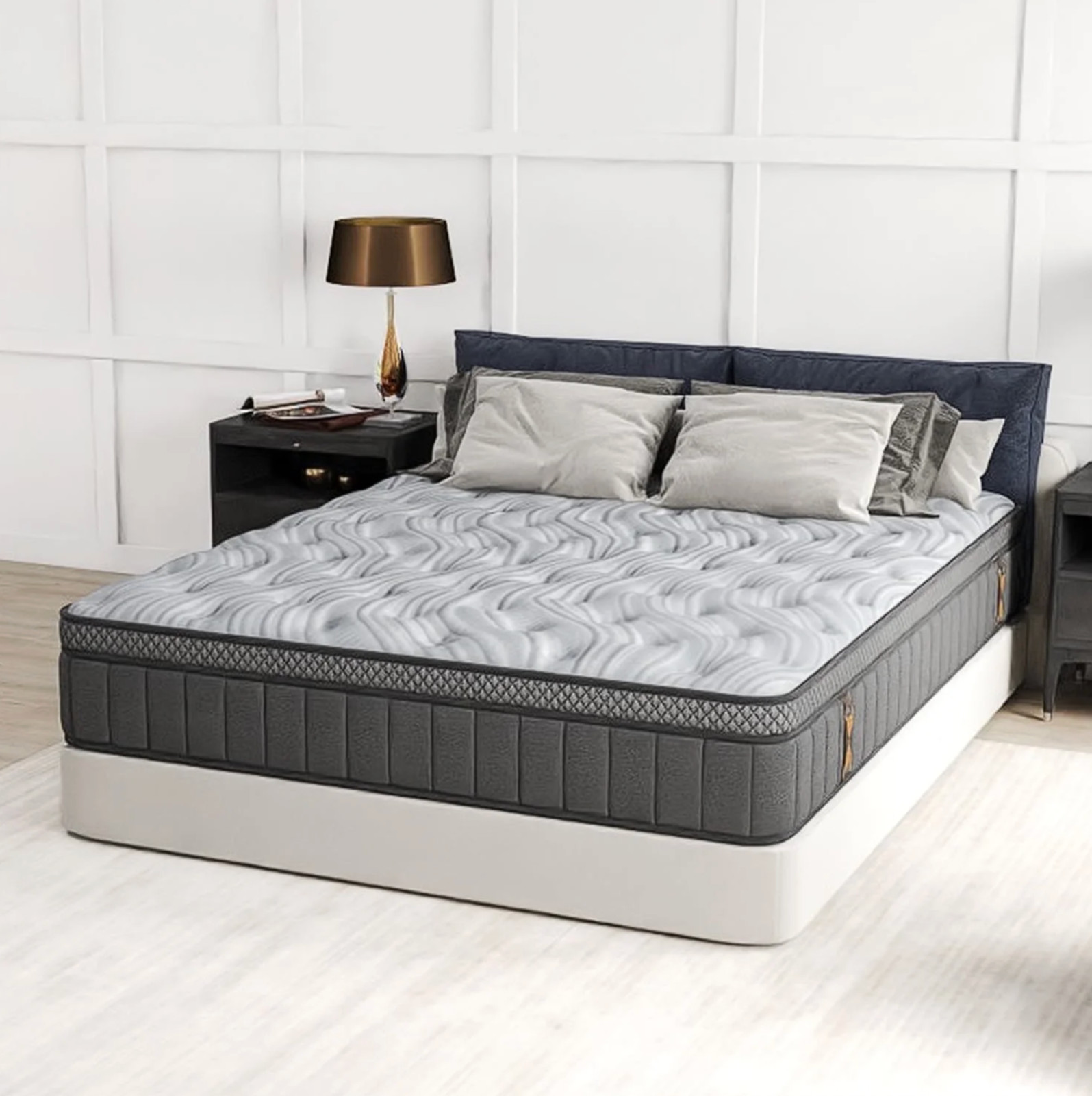 14″ Colchones KING Size De Espuma 14 Pulgadas Memory Foam Hybrid Bed Mattress