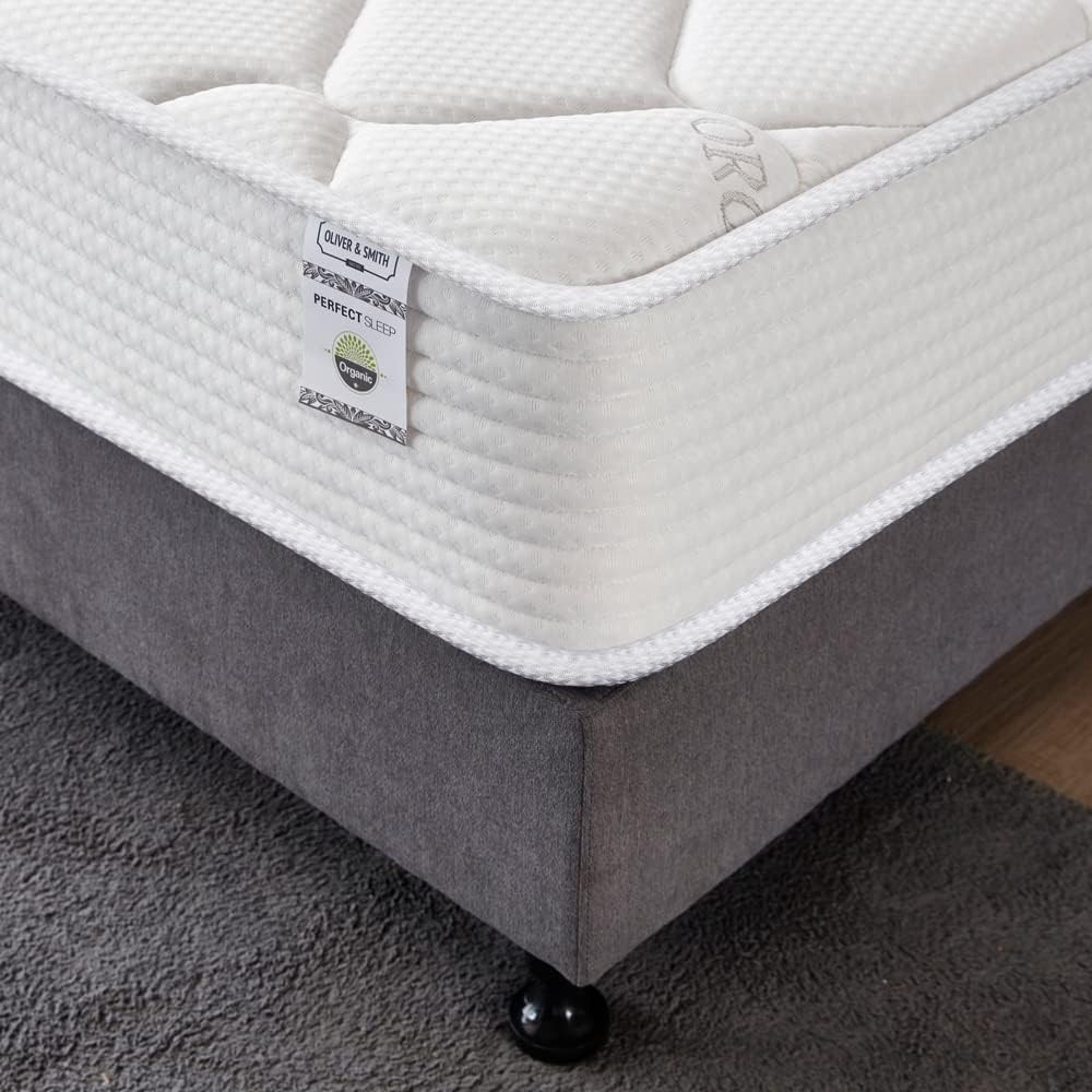 Twin Size Mattress – 10 Inch Cool Memory Foam & Spring Hybrid Mattress with Brea