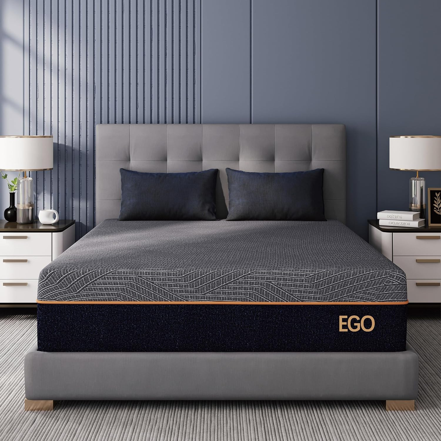 Cooling Copper Gel Memory Foam Mattress CertiPUR-US Certified Made in USA Relief