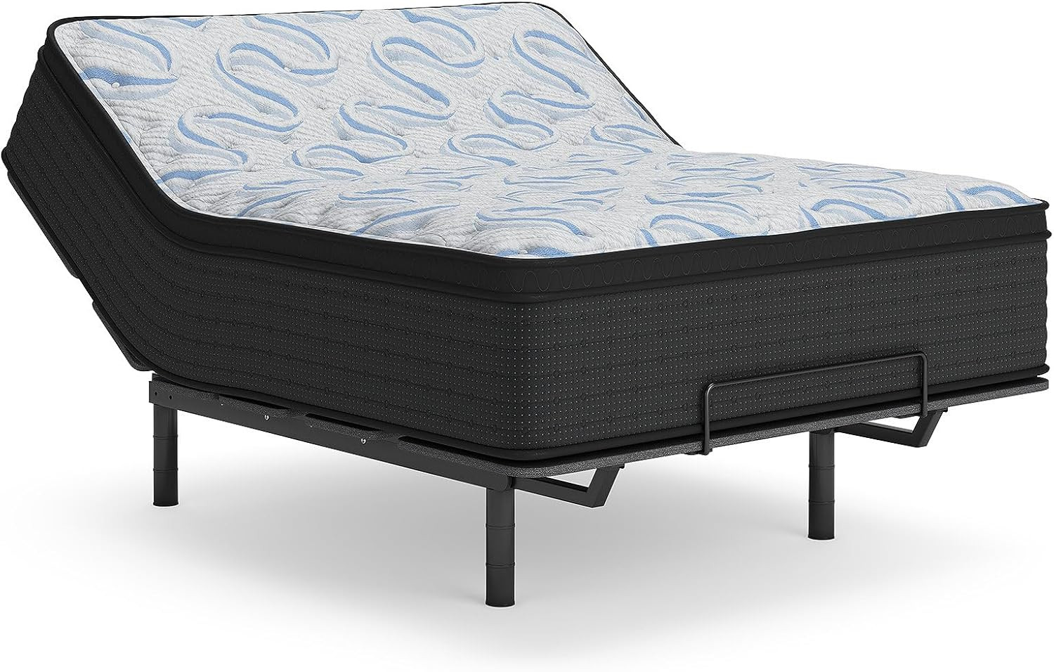 Ashley Elite Springs Plush California King Mattress – Fiberglass Free, Gray/Blue
