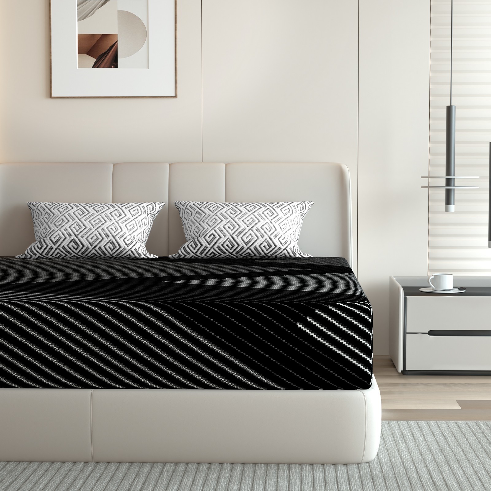 Cooling Memory Foam 12″ Queen Mattress in a Box Medium Firm for Pressure Relief