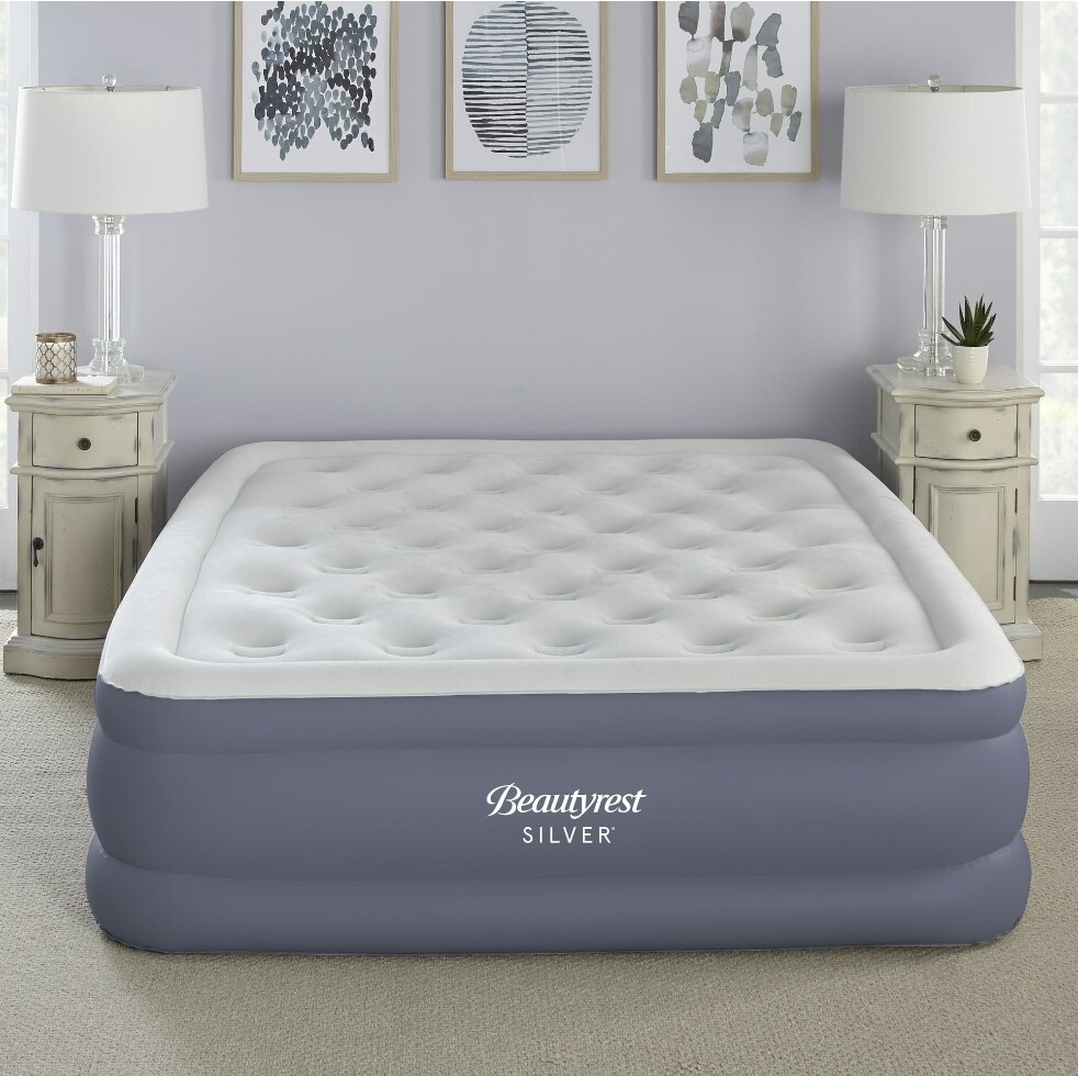 Beautyrest Silver 18″ Sensa-Lux Dual Coil Pillow Top Air Mattress Queen Used
