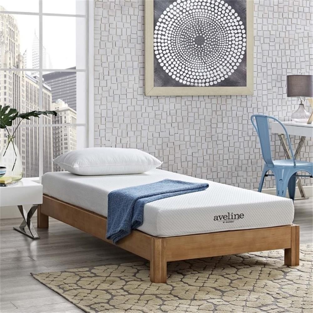 Modway Aveline 6″ Modern Style Memory Foam Narrow Twin Mattress in White