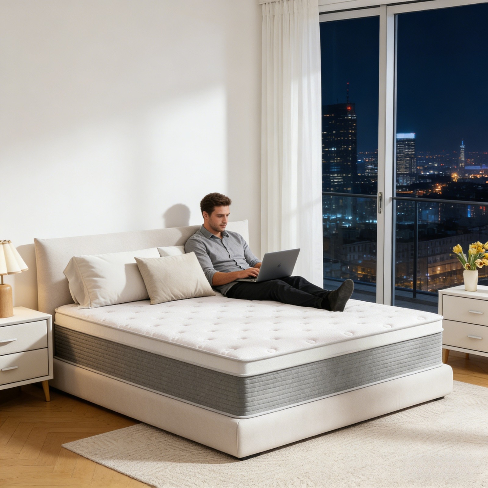 12″ 14″ Mattress Queen Full Twin King Size Comfort Spring Memory Foam in a Box
