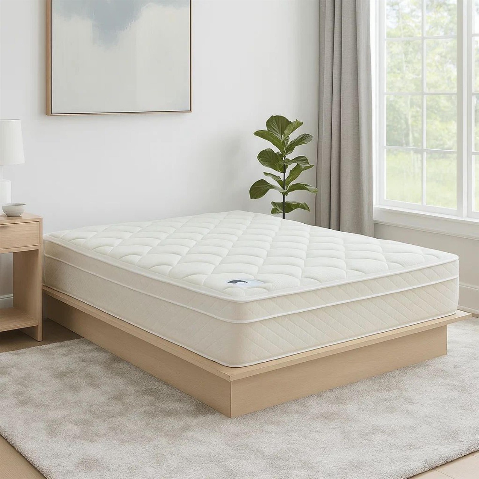 Benjara Lim 9″ Soft Bonnell Coil California King Mattress with Euro Top- Foam