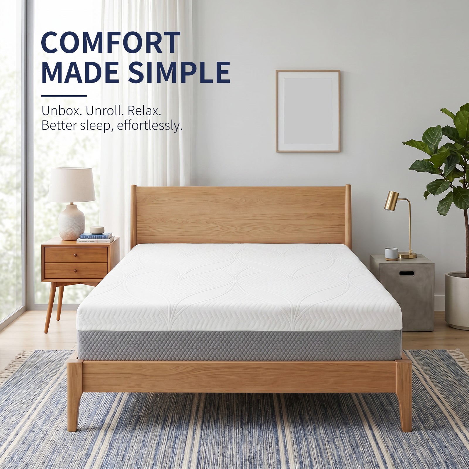 Queen Size Memory Foam Mattress Certified Safe Material for Health-Conscious Sle