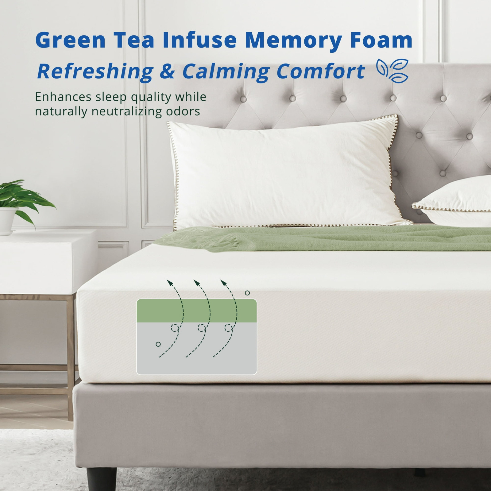 Mainstays 8” Medium Firm Memory Foam Mattress, Twin