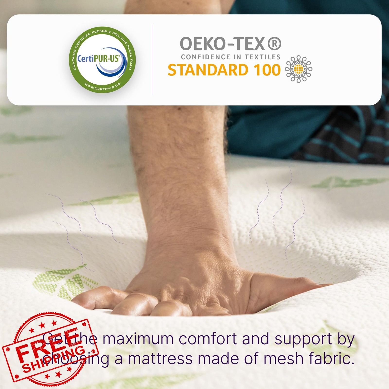 NapQueen Twin 8 Inch Green Tea Mattress