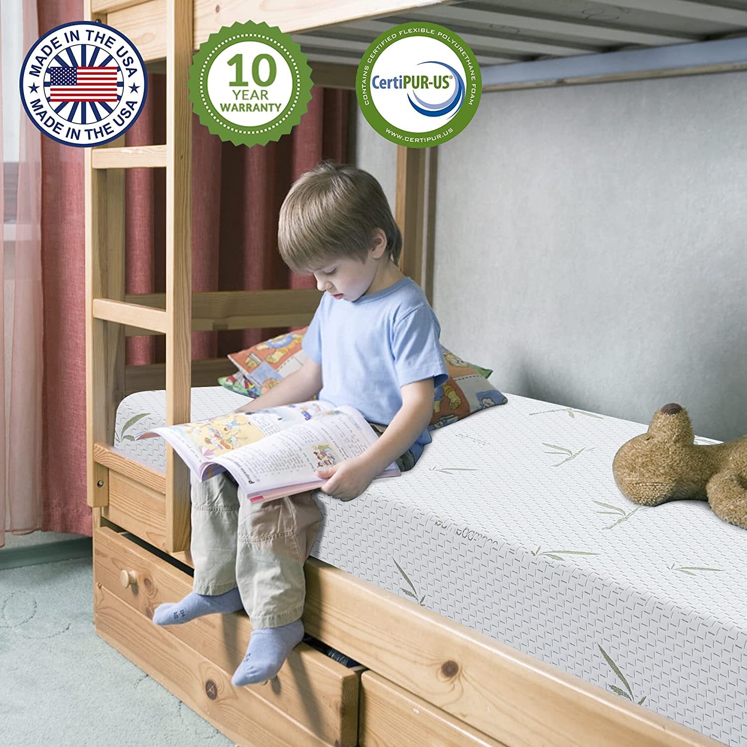 6 Inch Memory Foam Twin Size Bamboo Mattress In A Box NEW | IN HAND SHIPS TODAY!