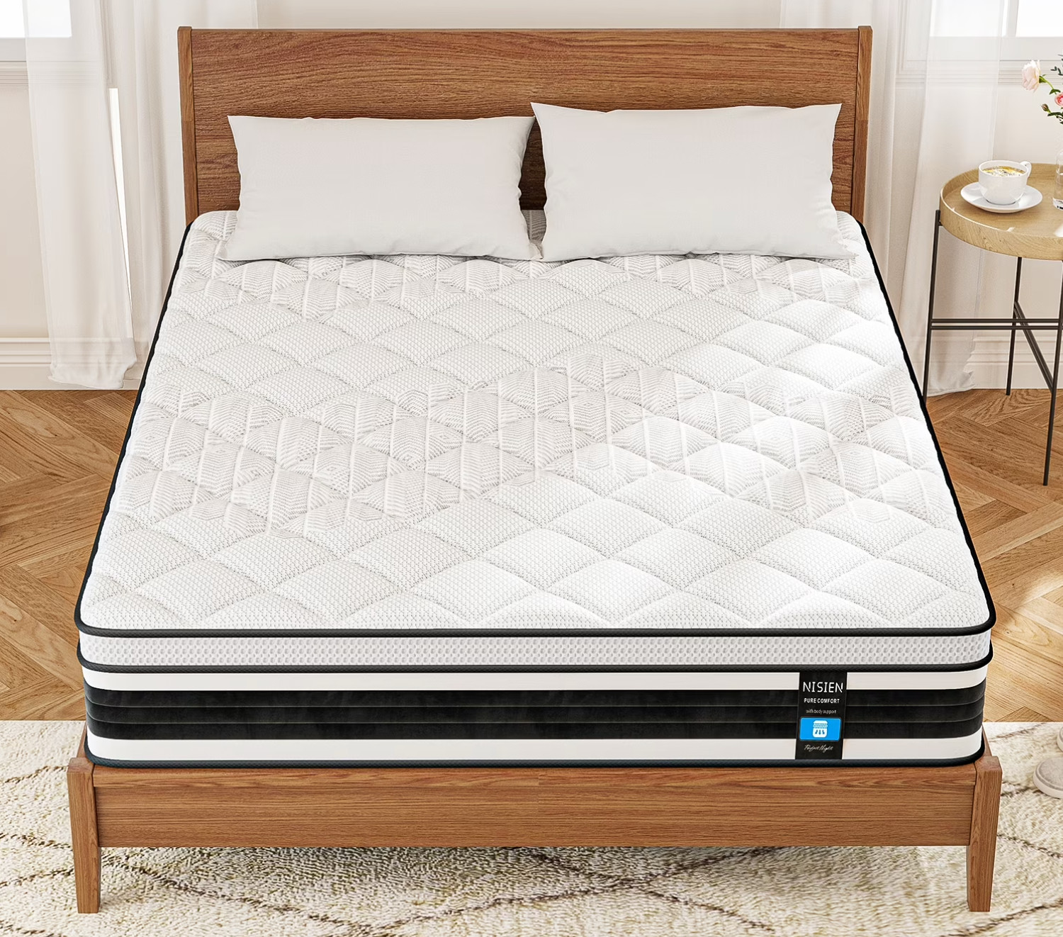 12″ Queen Colchon Memory Foam Hibrido Cama Queen Mattress Hybrid Medium Firm