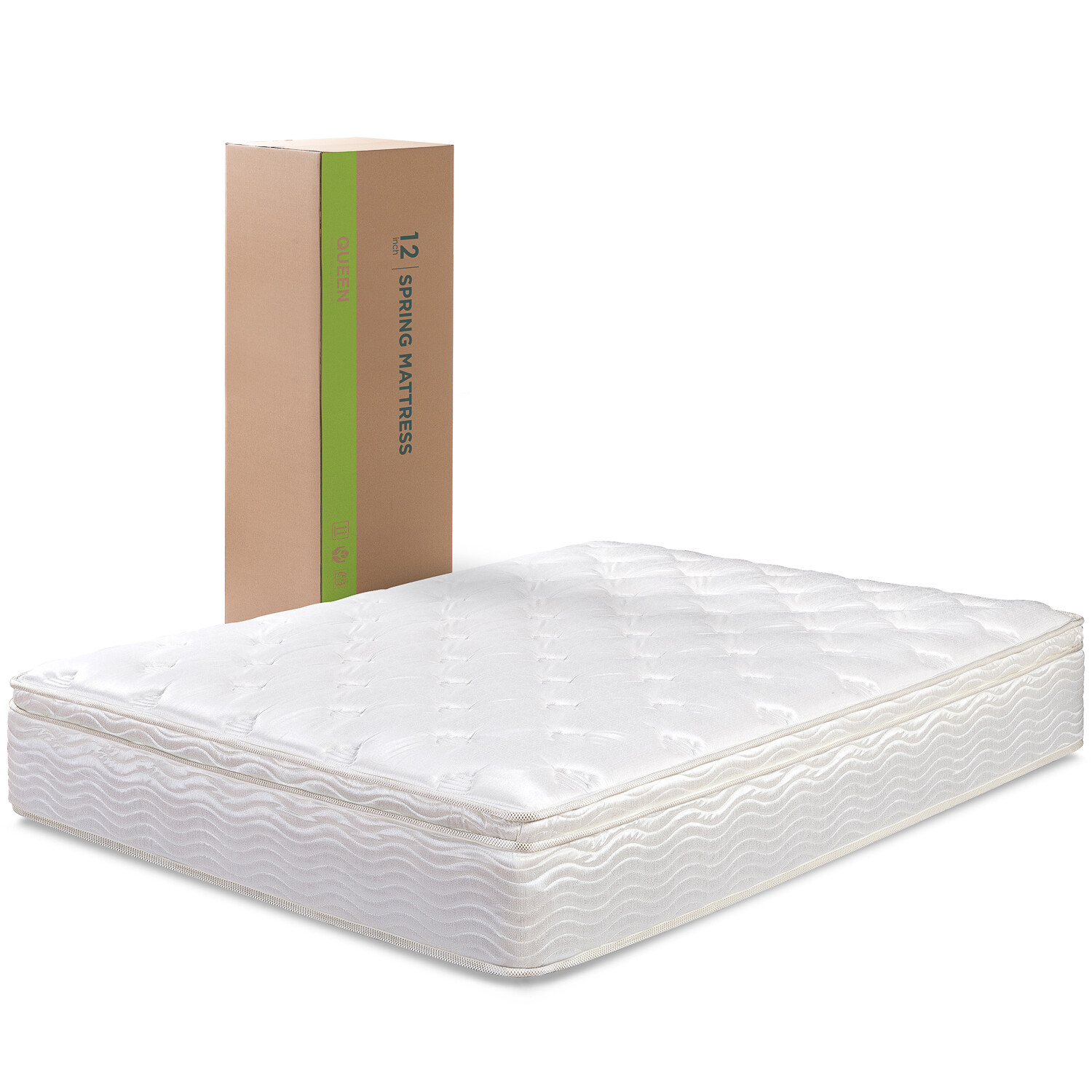Slumber 1 by Zinus 12″ Support Spring Mattress, Queen