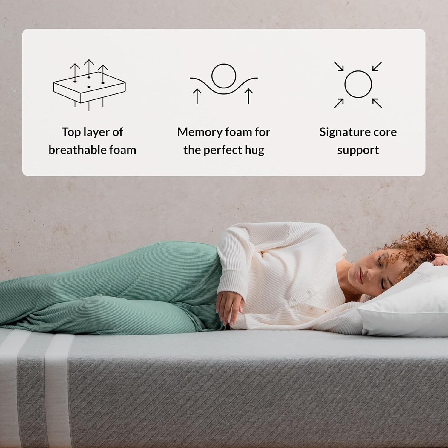 Leesa Original Cooling Memory Foam 10″ Twin Mattress – Medium Firm