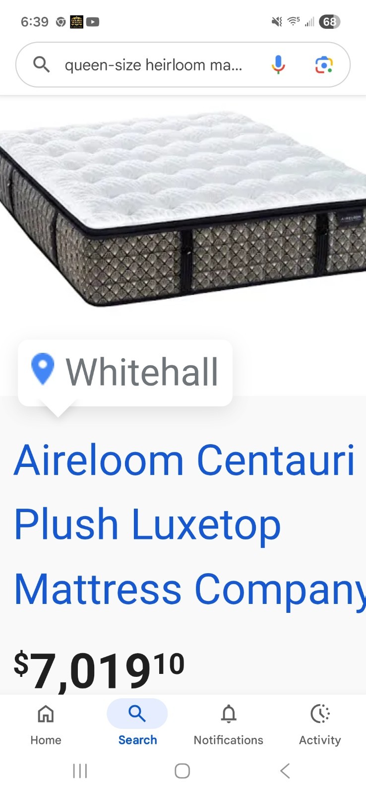 Aireloom Centauri Plush Luxetop Queen Innerspring Handmade Mattress 14″