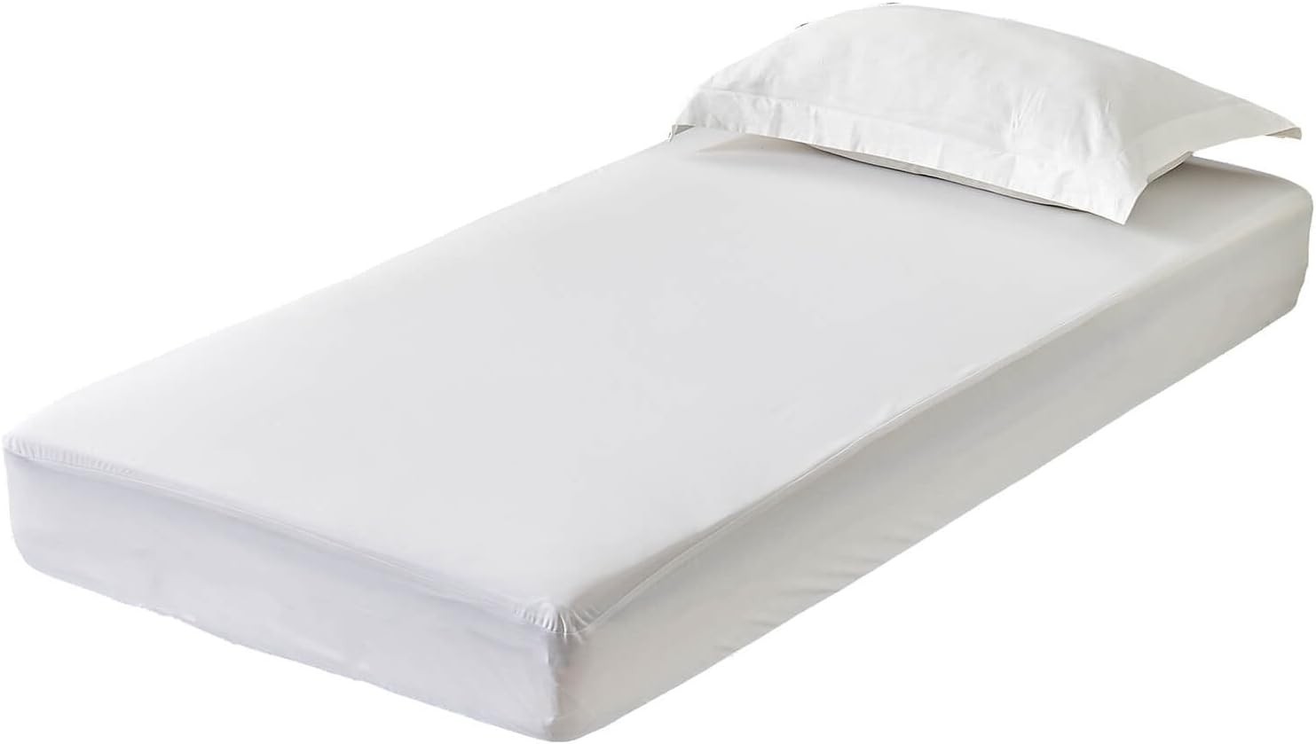 Kingnex Waterproof RV Bunk Mattress Protector Narrow Twin 30×75 White Cover.