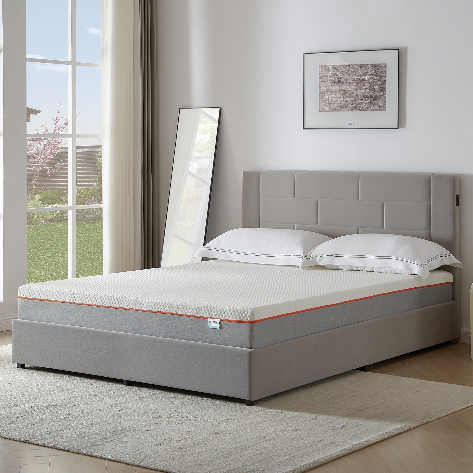 VECELO 8″ Mattress Cal King Gel Memory Foam in a Box Queen Size Pressure Relief