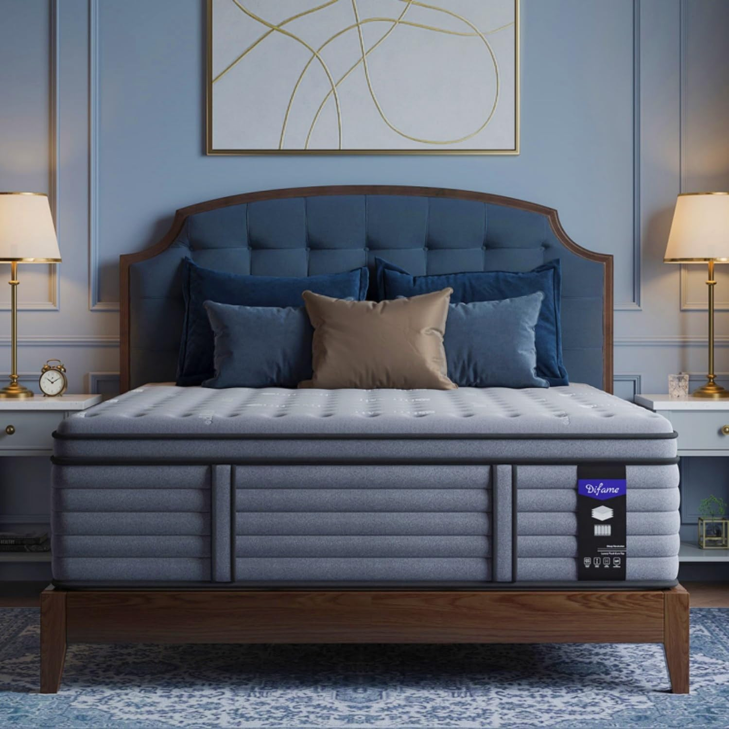 14 Inch Queen Hybrid Mattress Medium Firm Cooling Mattress in a Box