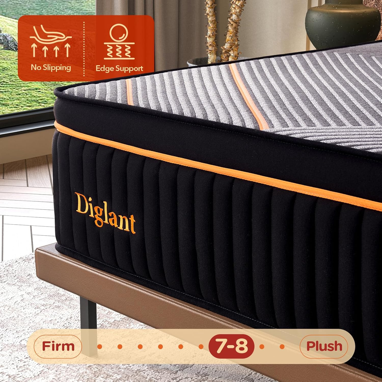 Queen Mattress, 14 Inch Plush Hybrid Mattress Memory Foam with Individually Pock