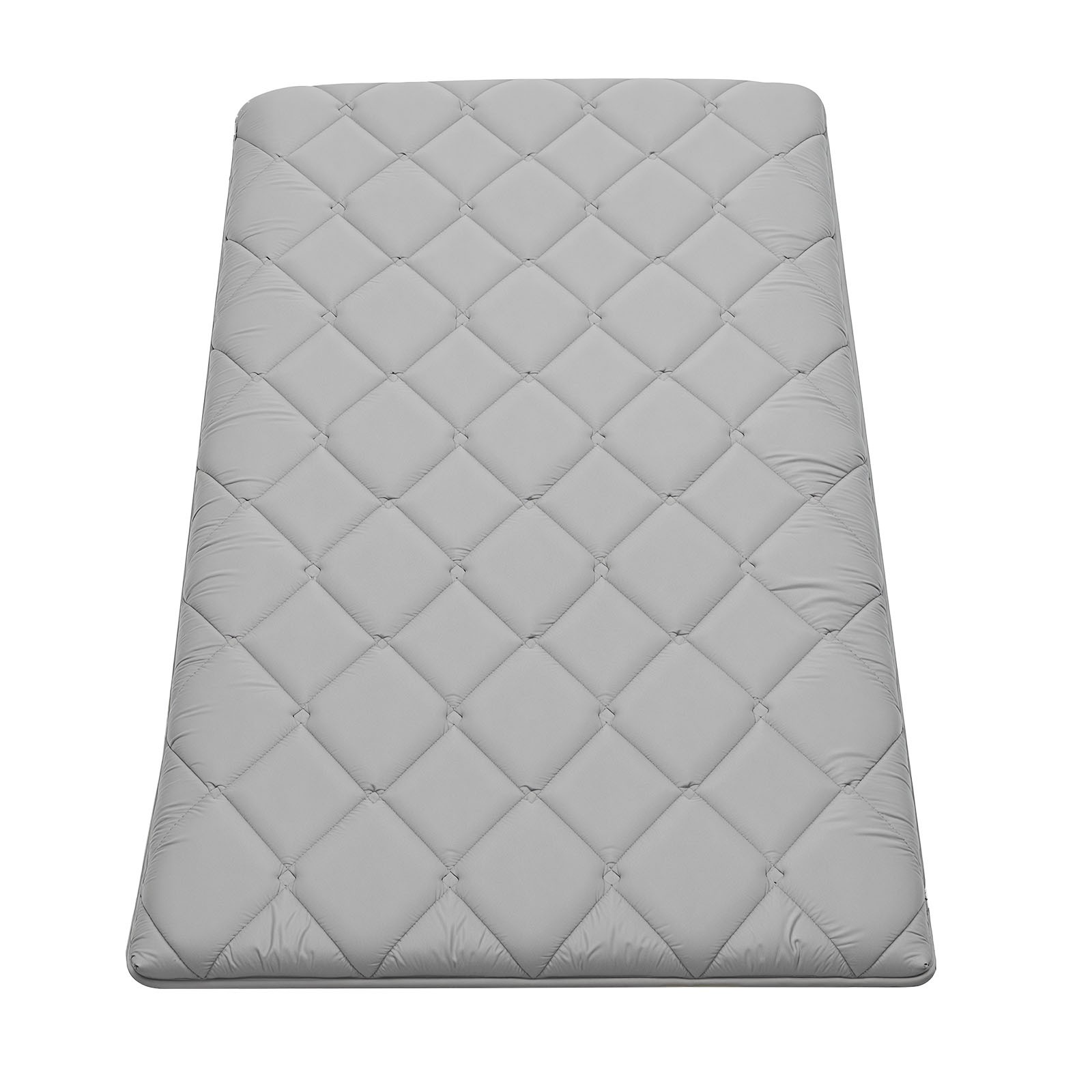 Uimoso Japanese Twin Tatami Mattress Foldable Futon with Storage Bag in Gray