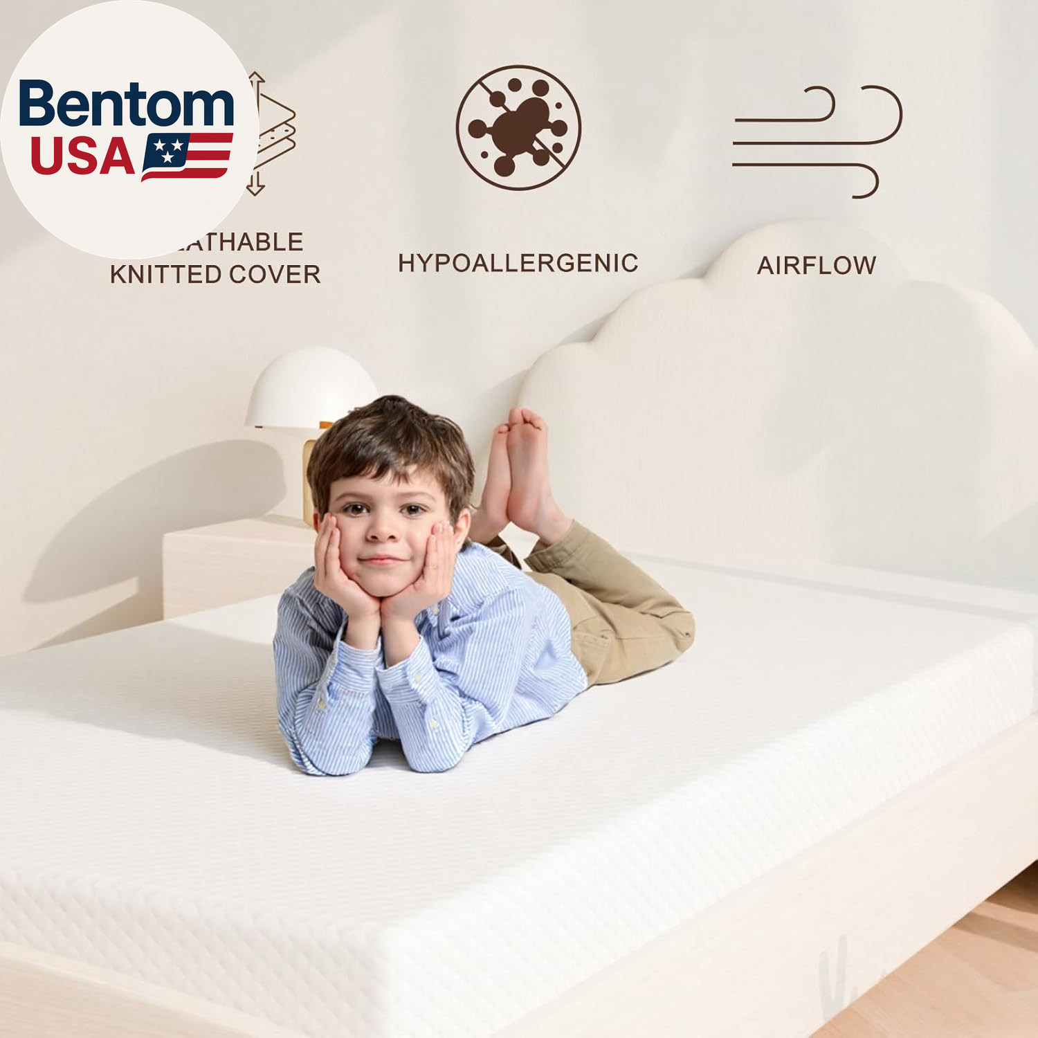 Twin Mattress 5 Inch, Medium Firm for Support & Pressure Relief – Cooling Gel Me