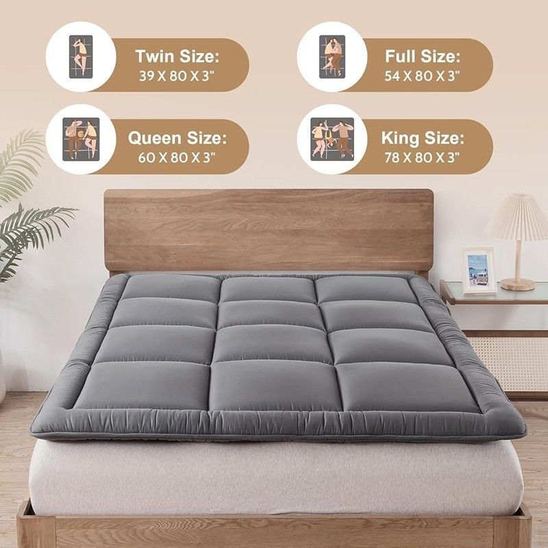 Memory Foam Futon Mattress Twin Size Soft Durable Sleeping Mat Bedroom Camping
