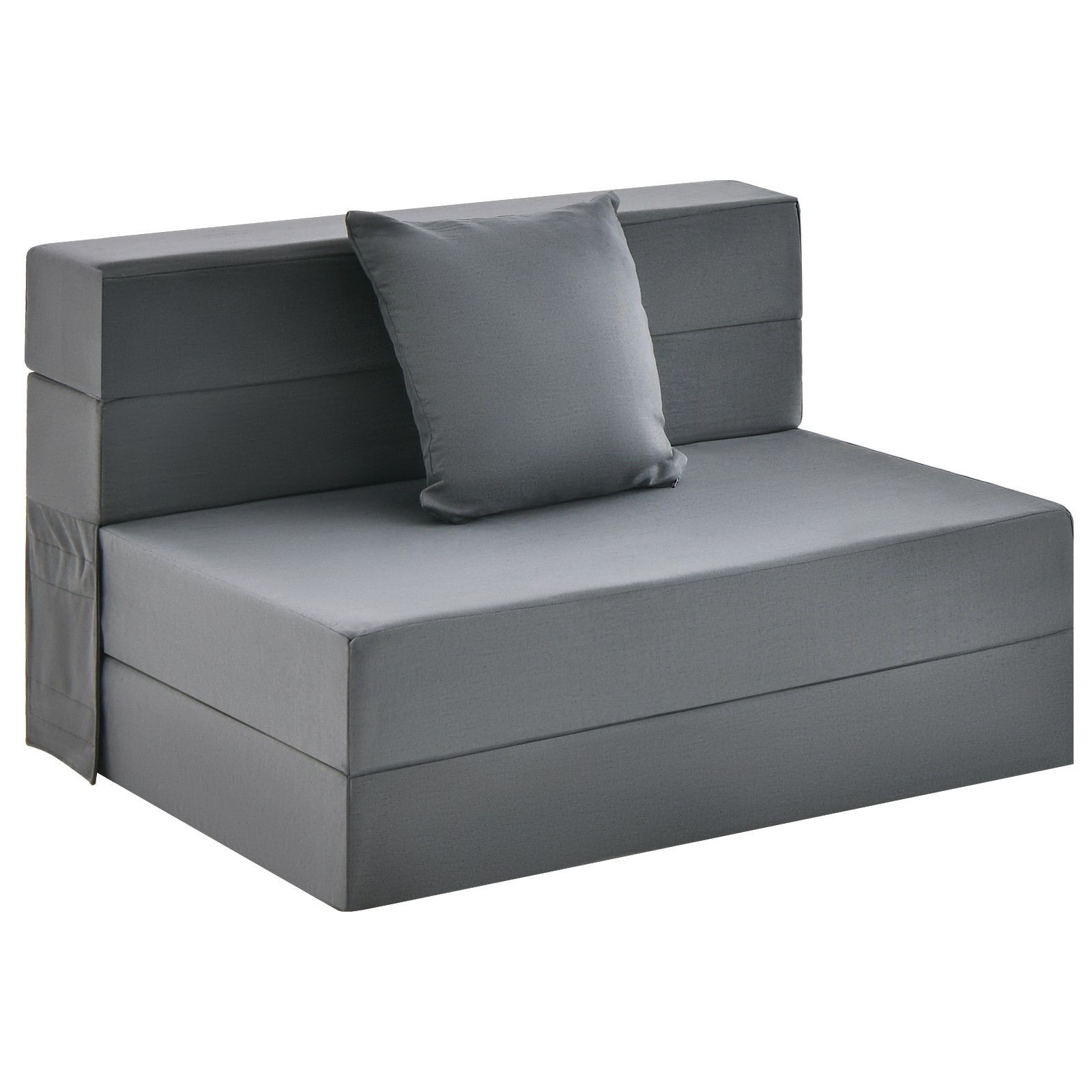 Folding Mattress with Pillow 6 Inch Tri-fold Sofa Bed w/ High-Density Foam