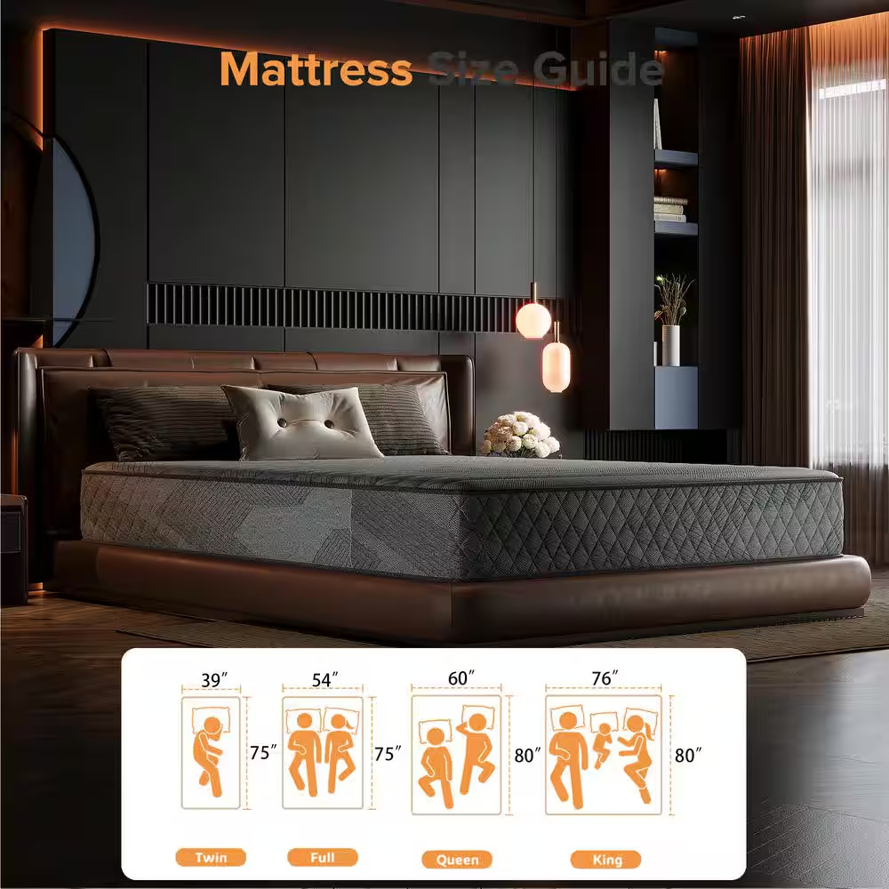 Cooling Innerspring Full Medium Memory Foam 10 In. Bed-In-A-Box Mattress